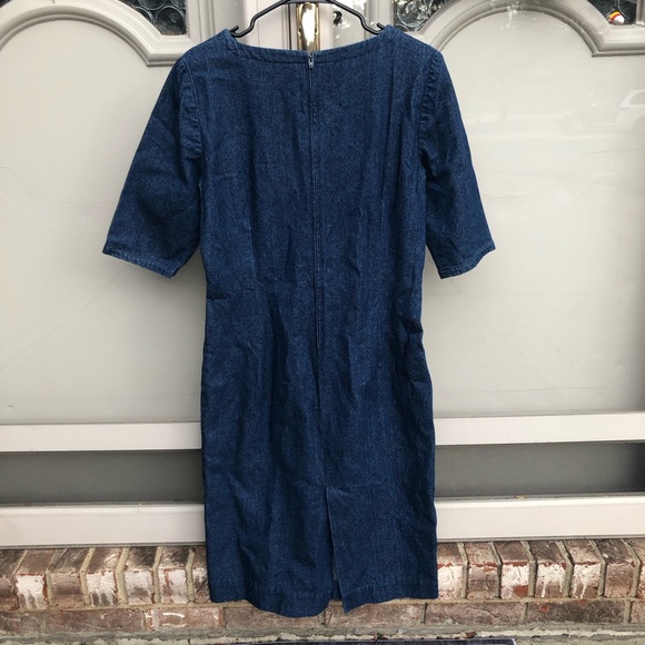 Handmade Modest Denim Dress (Small) - Picture 2 of 3